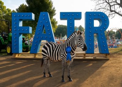 Ed the Zebra at the Fair
