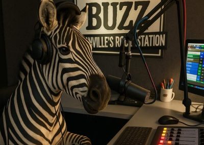 Ed the Zebra on 102.9 the Buzz