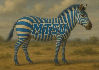 Ed the Zebra Decorated for MTSU