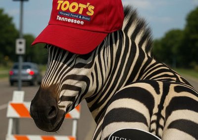 Ed the Zebra at Toot's