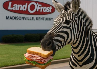 Ed the Zebra at Land o Frost