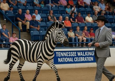 Ed the Zebra at the Tennessee Walking Horse Show