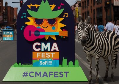 Ed the Zebra at CMA Fest in Nashville TN