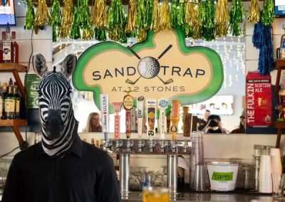 Ed the Zebra at Sand Trap at 12 Stones