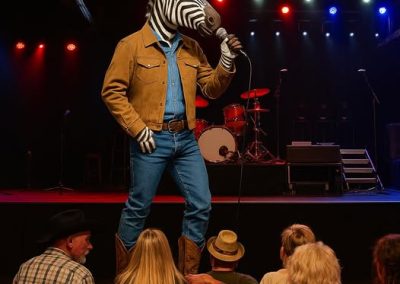 Ed the Zebra Performing on Stage